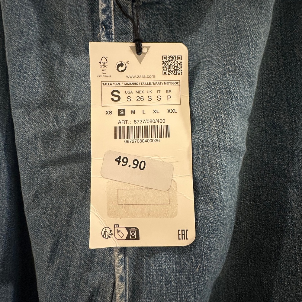 Zara Halter Denim Dress